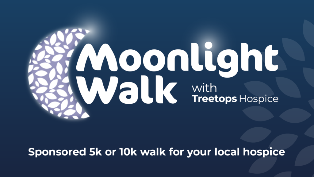 The final Moonlight Walk logo which is white on a dark blue background.